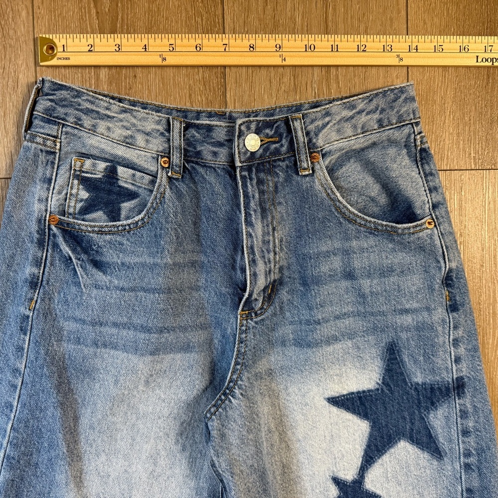 Song Denim Wide Leg Starry Boyfriend Jeans - Picture 8 of 11